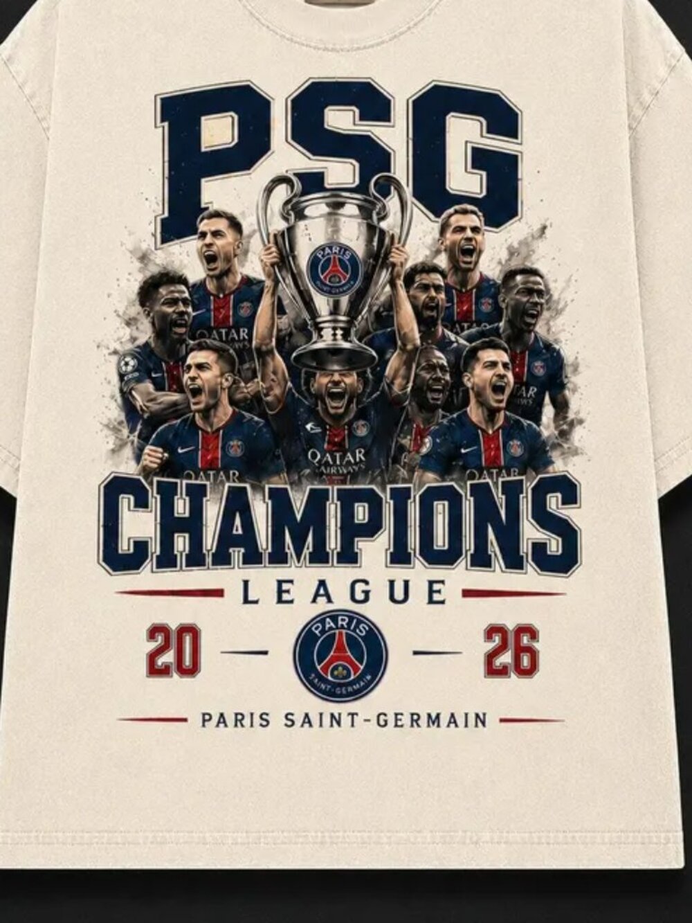 PSG Champions League Winners 2026 Shirt, Paris Saint Germain UCL T Shirt